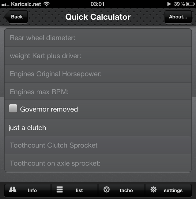 Kart Calculator DIY Go Karts